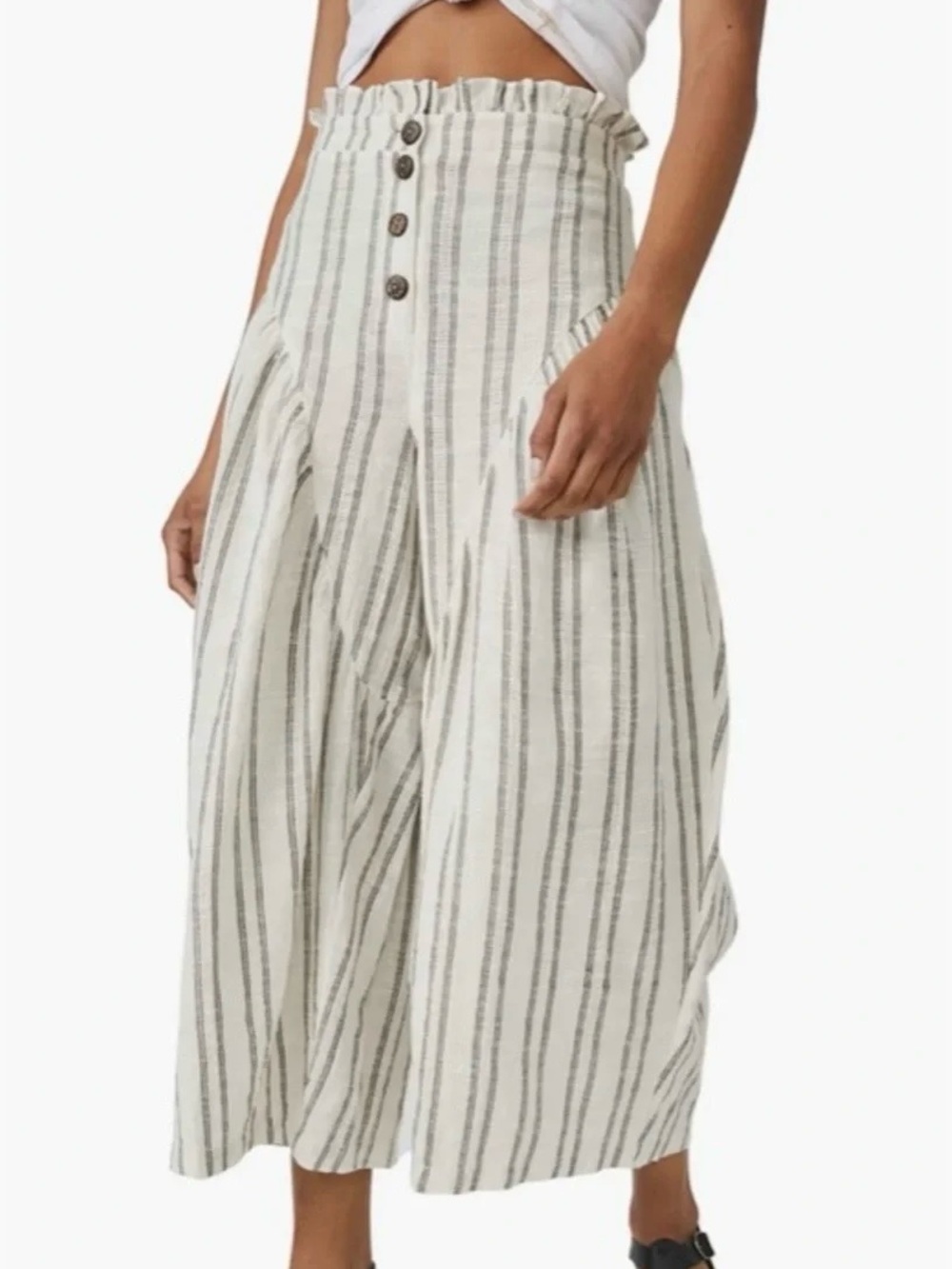 Free People Poppy Stripe Wide Leg Pants – Size Small - Picture 3 of 11